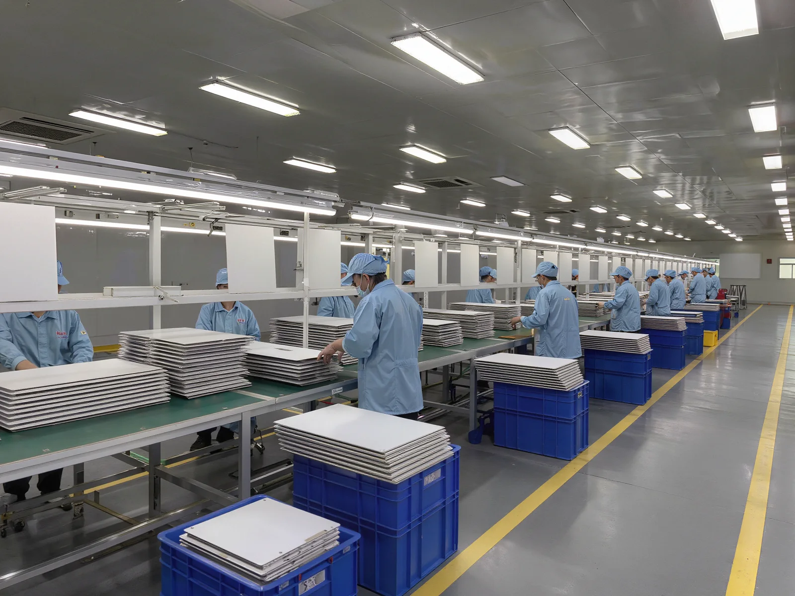 Visualisation: a flat panel assembly line