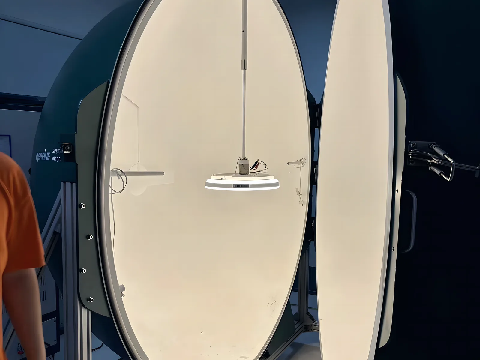 Integrating sphere used for light-output testing